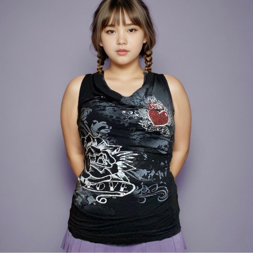 Mi Manchi Y2K Graphic Tank top CC